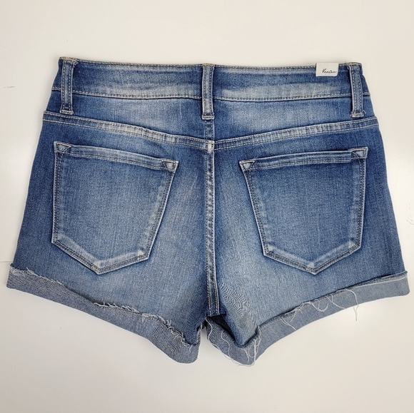 KanCan High Riae Stretch Cuffed Denim Shorts 26 - Picture 2 of 5